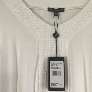Adrianna Papell, ivory color top with embroidery